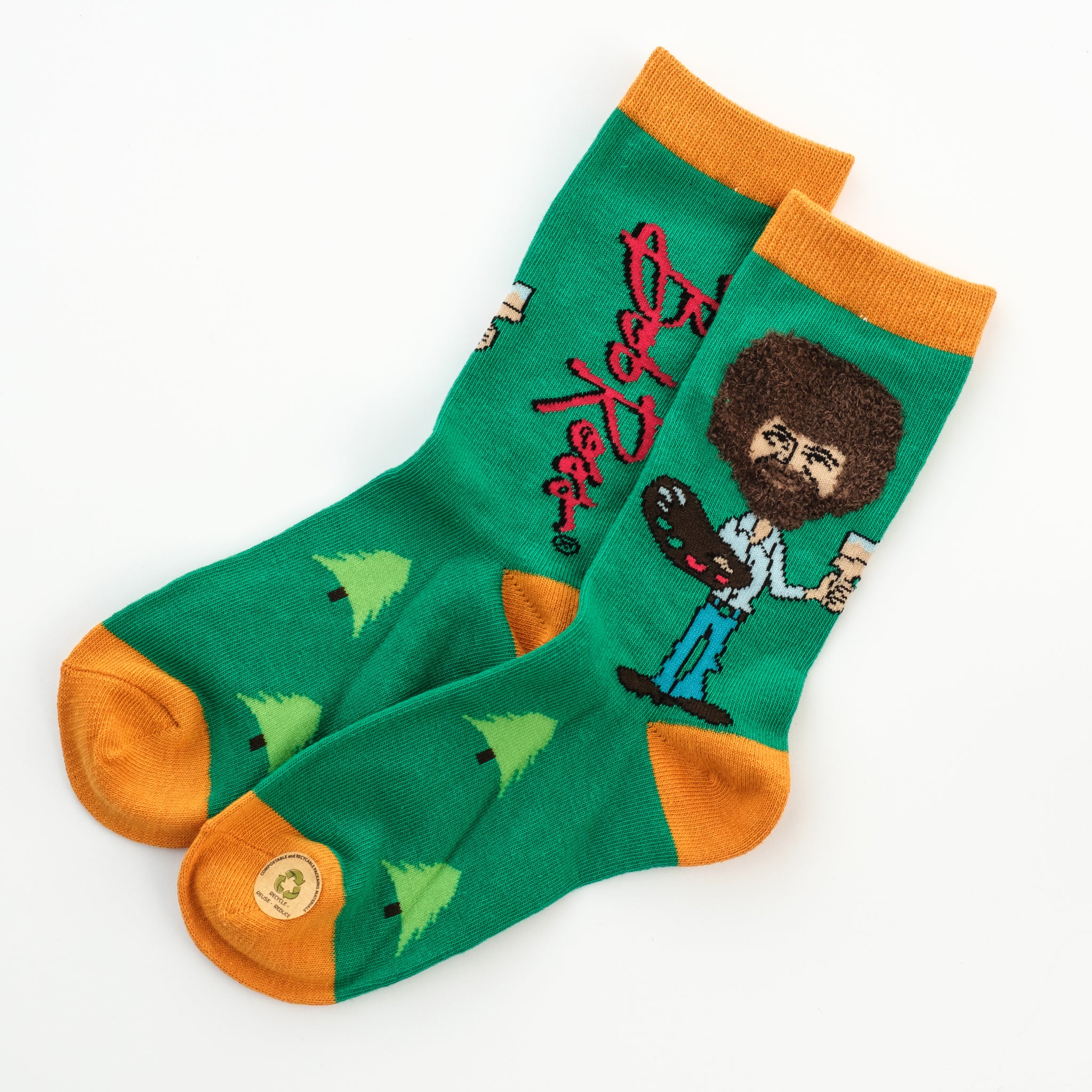 True Bob Ross Semi-dimensional Socks