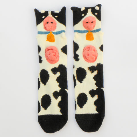 3D Cow Socks: Walk Out Loud
