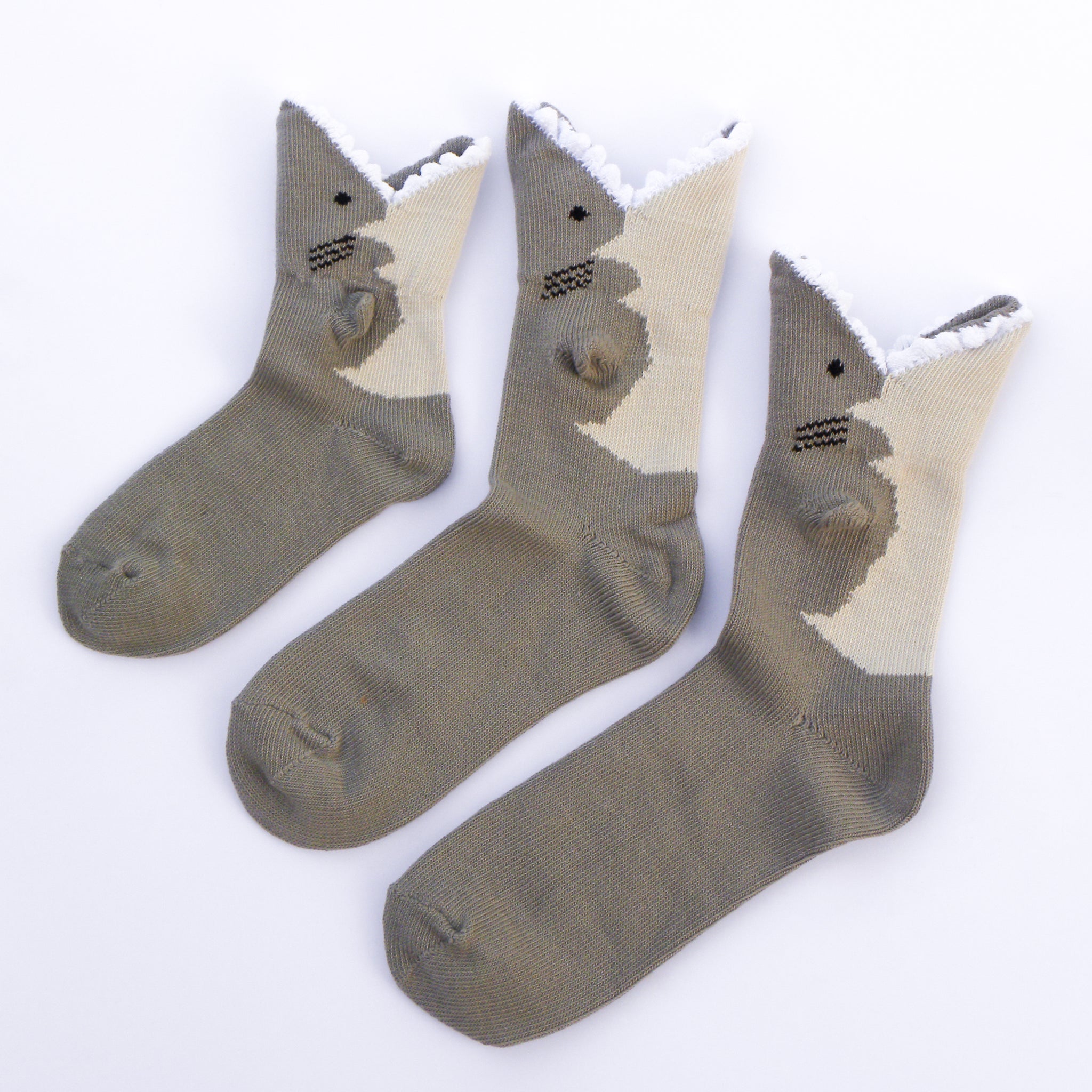 3D Great White Shark Socks